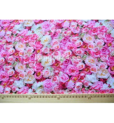 Mustriline trikotaaž roosad roosid