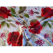 Puuvillane kangas - roosid (laius 220cm)